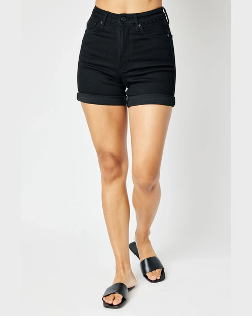 HW Tummy Control Shorts-shorts-Judy Blue-Small-Black-cmglovesyou