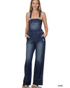 Distressed Denim Overalls-overalls-Zenana-Small-Dark-cmglovesyou