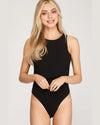 Halter Stretch Rib Knit Bodysuit-bodysuit-She + Sky-Small-Black-cmglovesyou