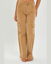 High Rise Cargo Wide Pants-Pants-Risen Jeans-1-Mocha-cmglovesyou