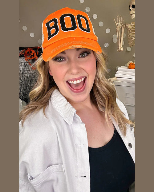 BOO Vintage Hat-Hats-Tees2urDoor-Orange-cmglovesyou