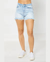 High Waist Fray Hem Shorts-bottoms-Judy Blue-Small-cmglovesyou