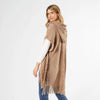 Frayed Hooded Ruana-Ruana-tgbBRANDS:Coco+Carmen,Whispers-Taupe-XS-cmglovesyou