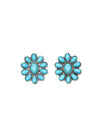 Flower Cluster Turquoise Post Earrings-Earrings-West & Co-cmglovesyou