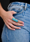 Turquoise Bar Ring-Rings-West & Co-cmglovesyou