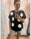 Sequin Baseballs Top-Shirts & Tops-cmglovesyou-Black Charcoal-Small-cmglovesyou