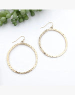 Burnished Open Circle Earring-Earrings-West & Co-Gold-cmglovesyou