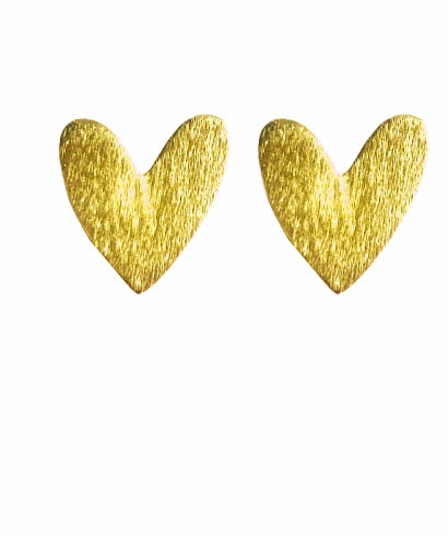 Heart Stud Earrings-Earrings-Creative Brazil-Gold-cmglovesyou