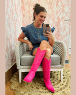 Tall Hot Pink Snip Toe Boot-Boots-Corral Boots-6-cmglovesyou