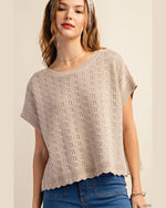 Textured Sweater Top-Shirts & Tops-Kori America-Small-Latte-cmglovesyou