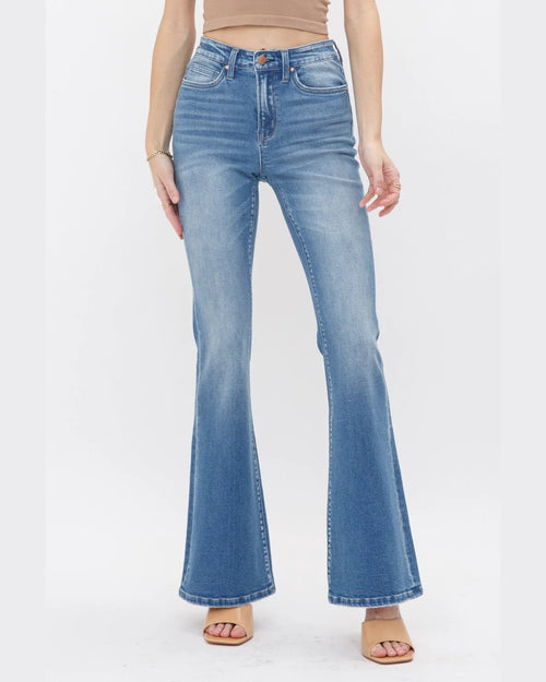 High Rise Flare Jeans-Jeans-MICA Denim-24-cmglovesyou