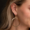 Burnished Open Circle Earring-Earrings-West & Co-Gold-cmglovesyou