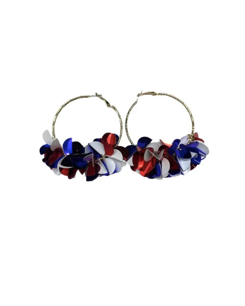 Patriotic Sprinkle Hoops-Earrings-Golden Lily Wholesale-Multi-cmglovesyou