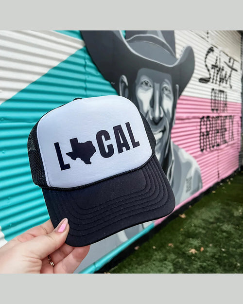 Texas Local Trucker Cap-Hats-Turquoise and Tequila-cmglovesyou