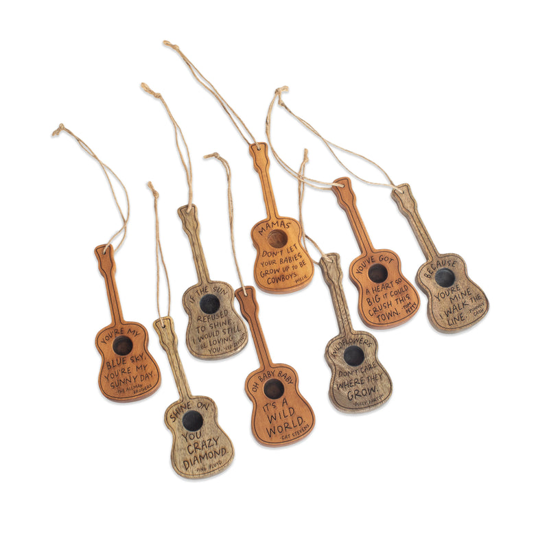 Wooden Guitar Ornaments-ornaments-Sugarboo-Willie-Brown-cmglovesyou