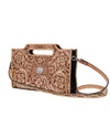 Chic Floral Carving Crossbody Clutch-Bag and Purses-Rafter T Ranch Company-Brown-cmglovesyou