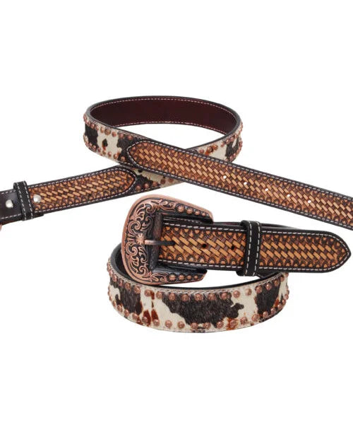 Peppered Cowhide Belt-belts-Rafter T Ranch Company-SM-32"-cmglovesyou