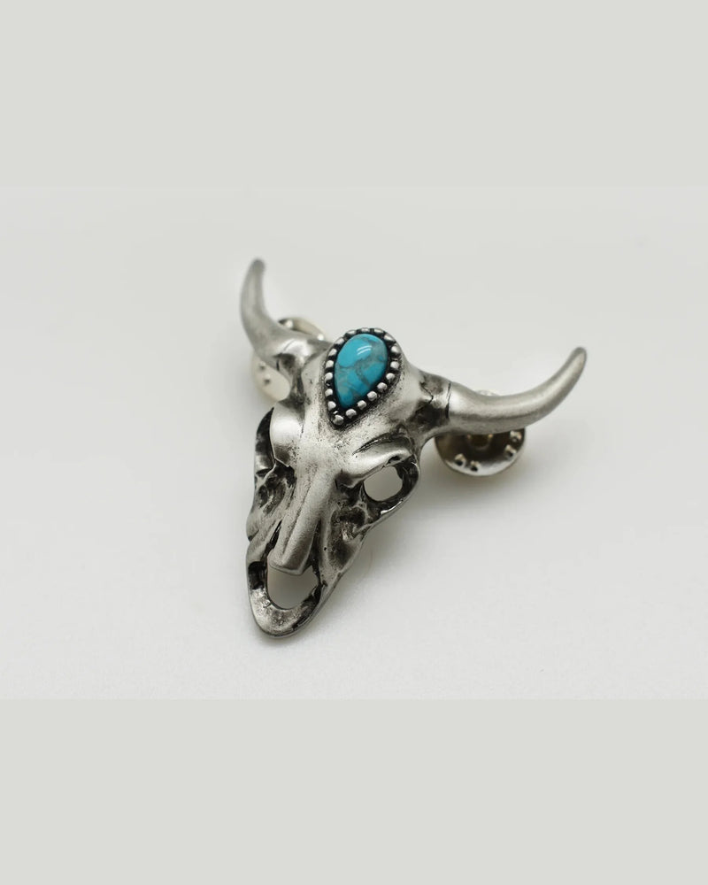 Steer Head Hat Pin-Hat Pins-Jennifer Ponson-Turquoise-cmglovesyou