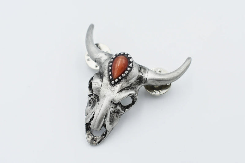 Steer Head Hat Pin-Hat Pins-Jennifer Ponson-Coral-cmglovesyou