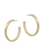 Thick Flat Hoop Earrings-Earrings-What's Hot Jewelry-Gold-cmglovesyou