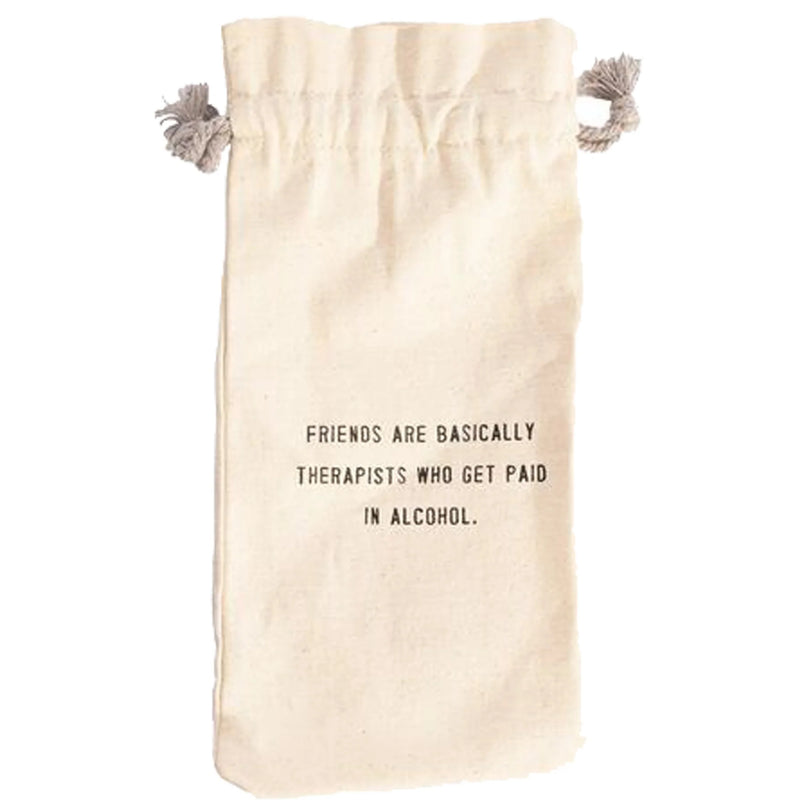 Wine Bags-wine carrier bag-Sugarboo-Friends are Therapist-cmglovesyou