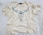 Longhorn Graphic Top-Shirts & Tops-Zutter-Bone-Small-cmglovesyou