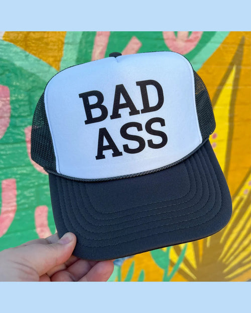 Bad Ass Trucker Cap-Hats-Turquoise and Tequila-cmglovesyou