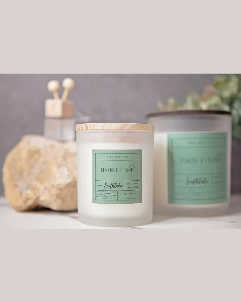 Southlake Medium Frosted Candle-Candles-Haus2HomeTX-cmglovesyou