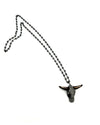 Crystal Steer Head Necklace-Necklaces-Jennifer Ponson-Black Hematite-cmglovesyou