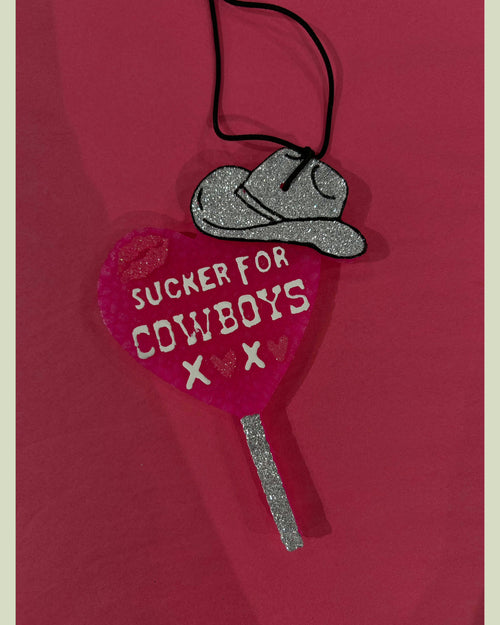 Sucker for Cowboys Car Freshie-Vehicle Air Fresheners-Shop Miss S-Pink-Butt Naked-cmglovesyou