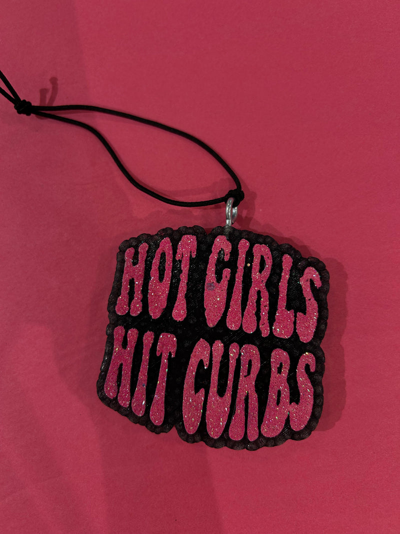 Hot Girls Hit Curbs Car Freshie-Vehicle Air Fresheners-Shop Miss S-Pink-Butt Naked-cmglovesyou