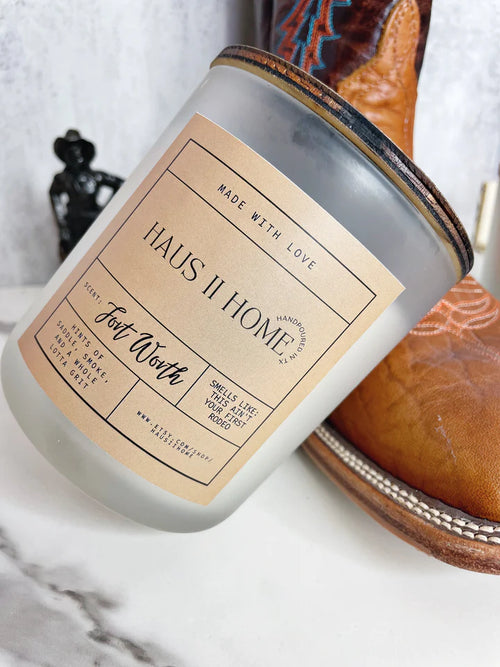 Fort Worth Large Double Wick Candle-Candles-Haus2HomeTX-cmglovesyou