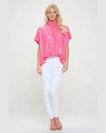 High Tie Neck Top-Shirts & Tops-Adrienne-Small-Barbie Mamba-cmglovesyou