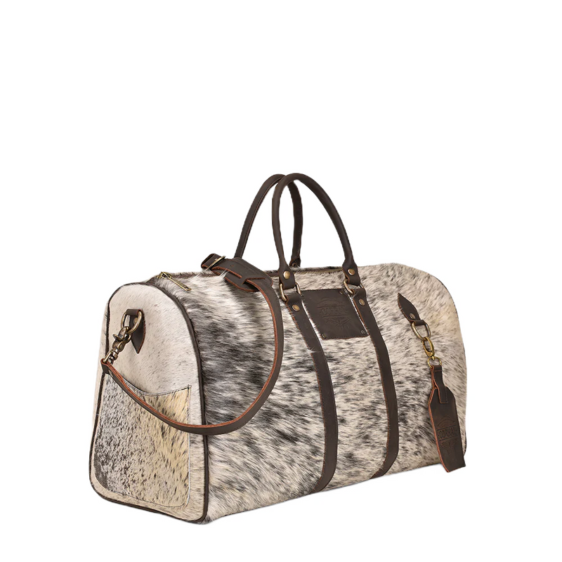 Fur Duffle Bag-Duffel Bags-Corral Boots-Brown-cmglovesyou