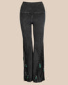 Distressed Flared Fringed Pants-Pants-Pat Dahnke-Small-Black-cmglovesyou