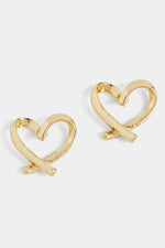 Heart Stud Earrings-Jewelry-tgbBRANDS:Coco+Carmen,Whispers-Gold-cmglovesyou