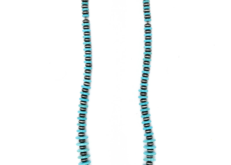 Faux Navajo Pearl Turquoise Necklace-Necklaces-West & Co-cmglovesyou