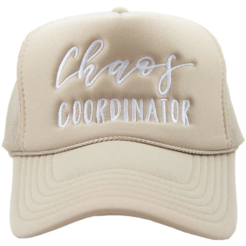 Chaos Coordinator Foam Trucker Hat-Hats-Katydid-Khaki-cmglovesyou