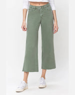 High Rise Crop Wide Leg Pant-Pants-Flying Monkey Jeans-25-Army Green-cmglovesyou