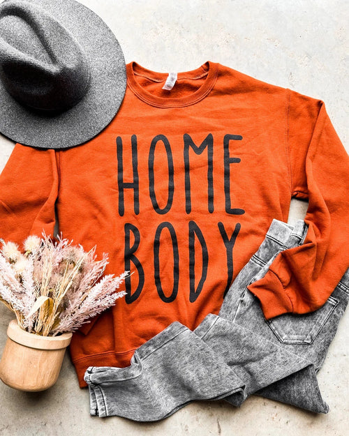 Home Body Sweatshirt-Sweatshirt-D&E Tees-Small-Orange-cmglovesyou