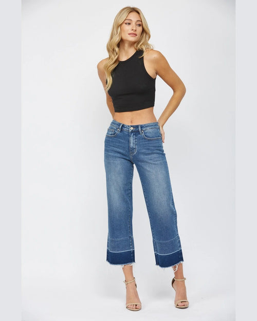 High Rise Straight Crop Jeans-Jeans-MICA Denim-24-cmglovesyou