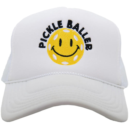 Pickle Baller Foam Trucker Hat-Hats-Katydid-All White-cmglovesyou