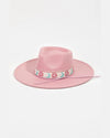 Flower Pattern Strap Fedora Hat-Hats-Fame Accessories-Peach-cmglovesyou