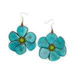 Rosalia Earrings-Earrings-Tagua by Soraya-Turquoise-cmglovesyou