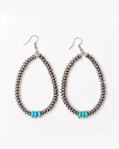 Turquoise Teardrop Earrings-Earrings-West & Co-cmglovesyou