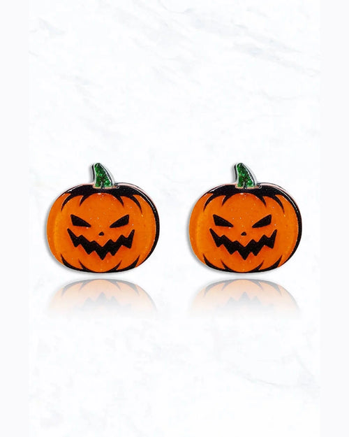 Pumpkin Stud Earrings-Earrings-Suzie Q USA-Sinister-cmglovesyou