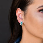 Concho Turquoise Earrings-Earrings-West & Co-cmglovesyou