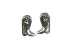 Silver Boot Earrings-Earrings-West & Co-Clear-cmglovesyou