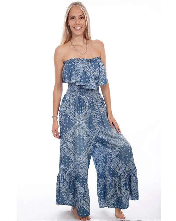 Bandana Jumpsuit-Jumpsuit-Scully-Blue-XS-cmglovesyou