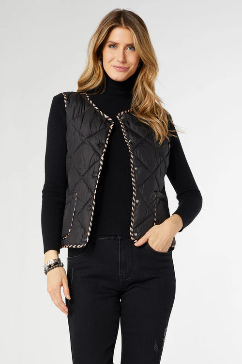 Braylin Reversible Quilted Vest-Vest-tgbBRANDS:Coco+Carmen,Whispers-Black-S/M-cmglovesyou